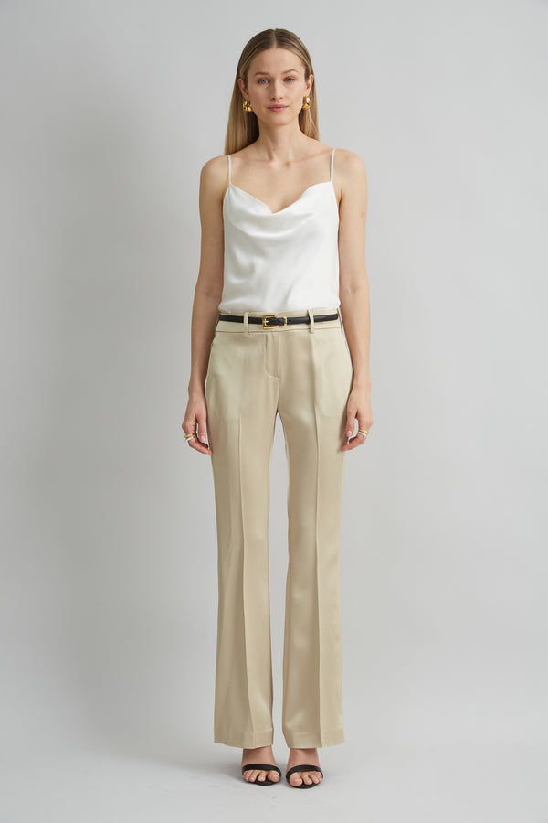 Satin Fit & Flare Pant