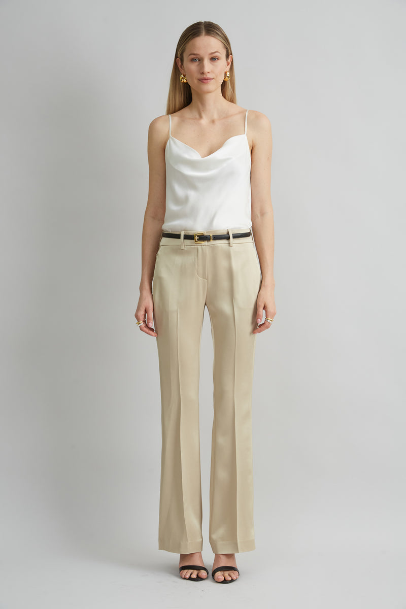 Satin Fit & Flare Pant