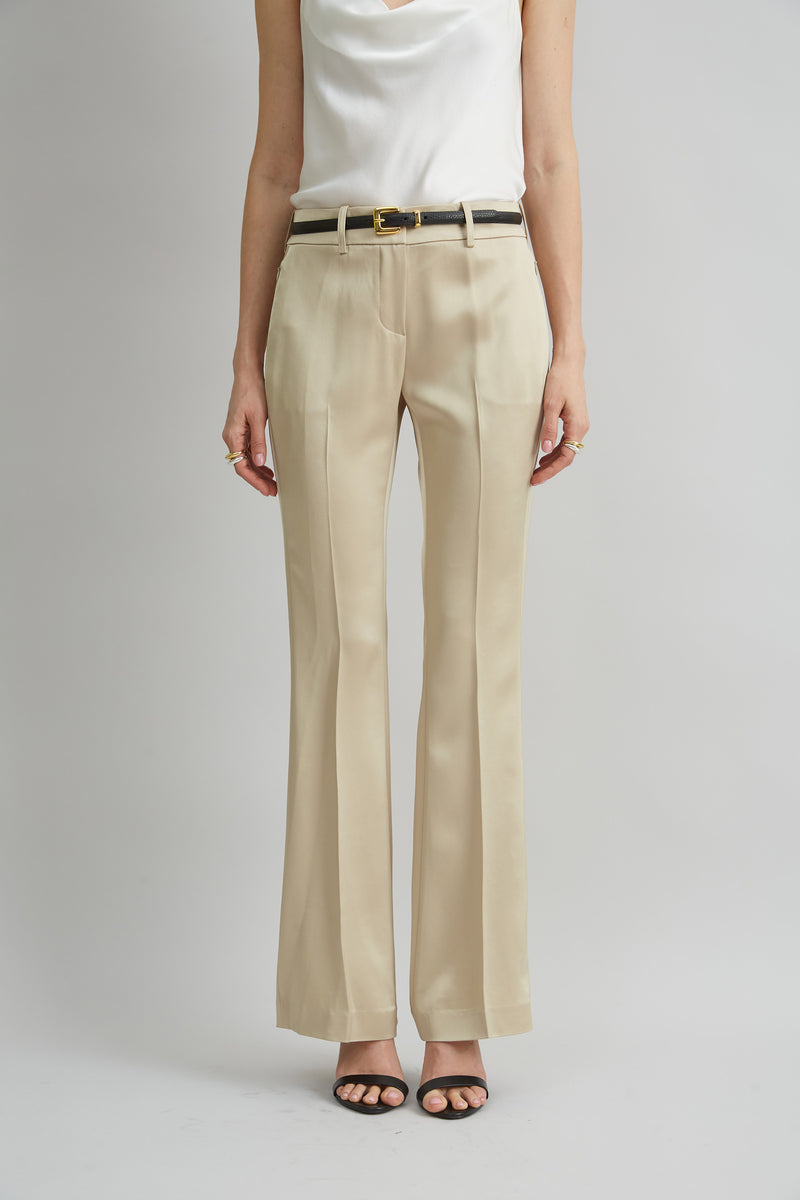 Satin Fit & Flare Pant