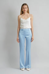 Satin Fit & Flare Pant