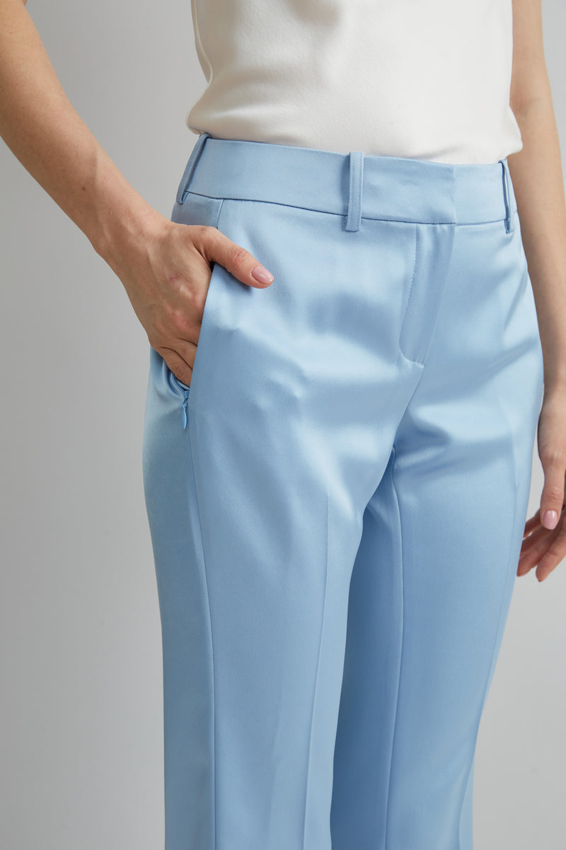 Satin Fit & Flare Pant