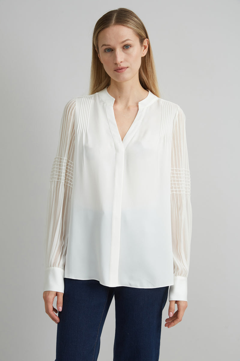 Chiffon Button Down Shirt