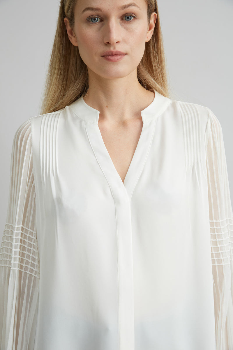 Chiffon Button Down Shirt