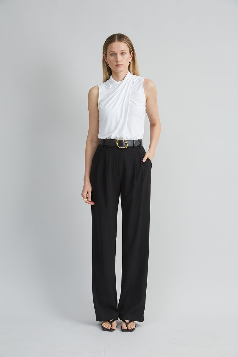 Crepe Pleated Pant