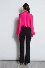 Silk Twist Keyhole Shirt