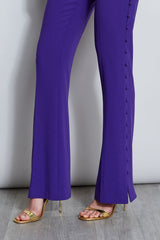 Side Button Crepe Pant