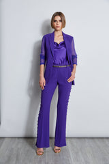 Chiffon Combo Crepe Blazer