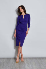 Keyhole Ring Wrap Dress