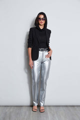 Metallic Stretch Twill Jeans