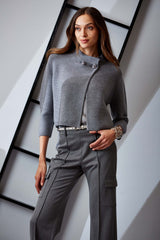 Two Button Wool Sweater