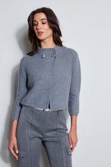 Two Button Wool Sweater