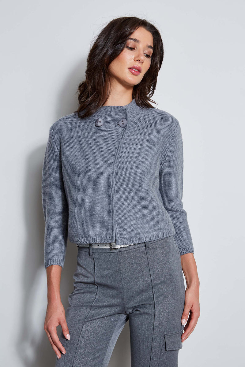 Two Button Wool Sweater