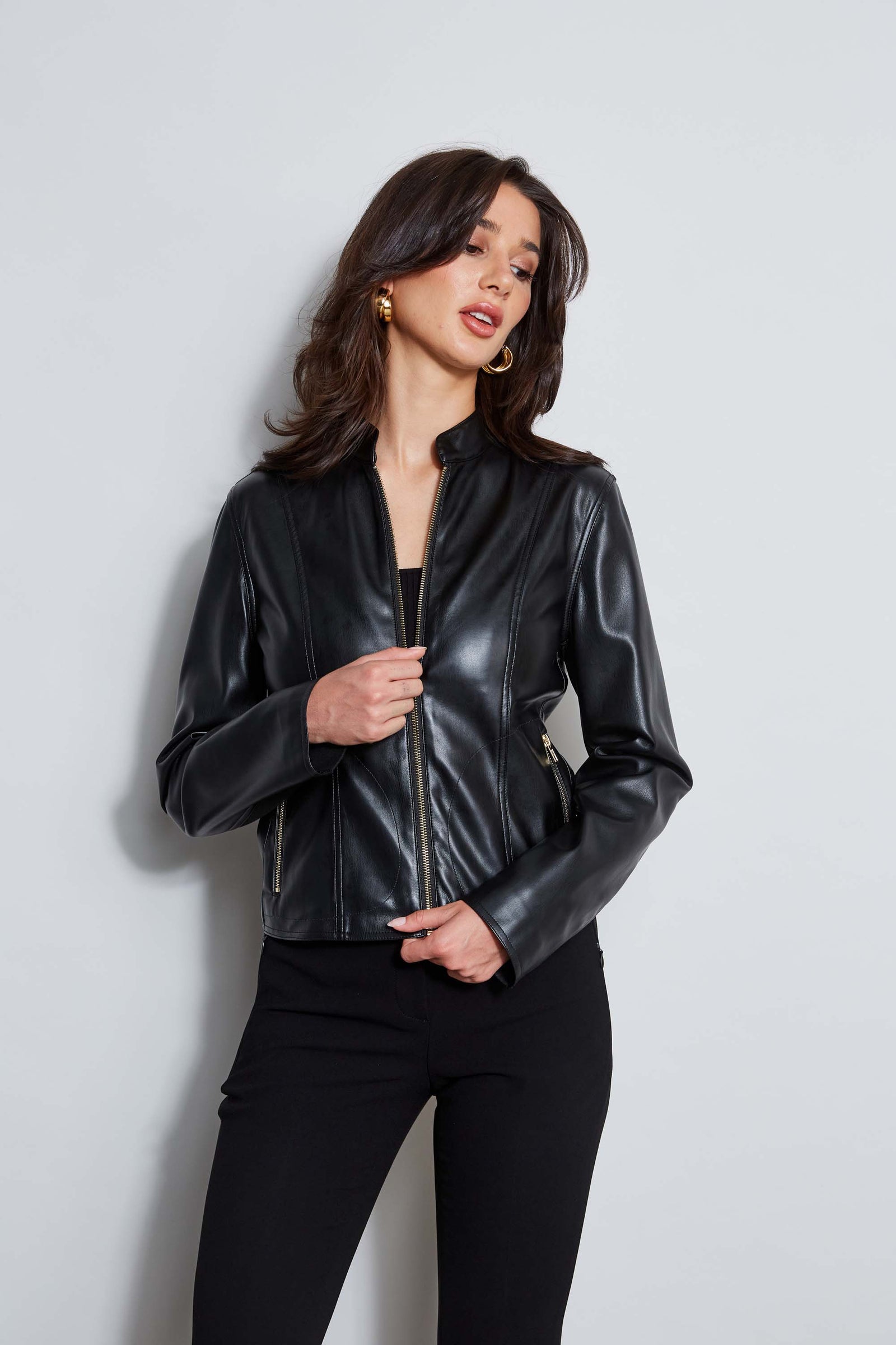 Elie popular Tahari Leather Jacket