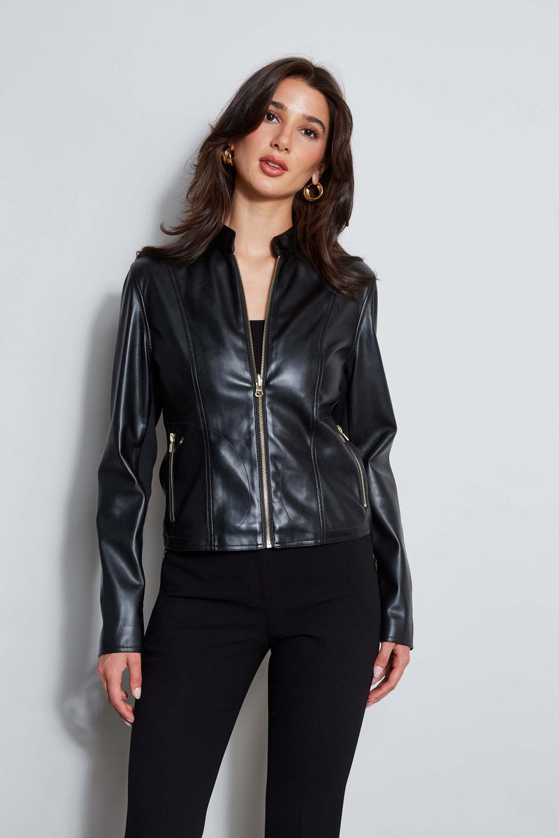 Vegan Leather Moto Jacket