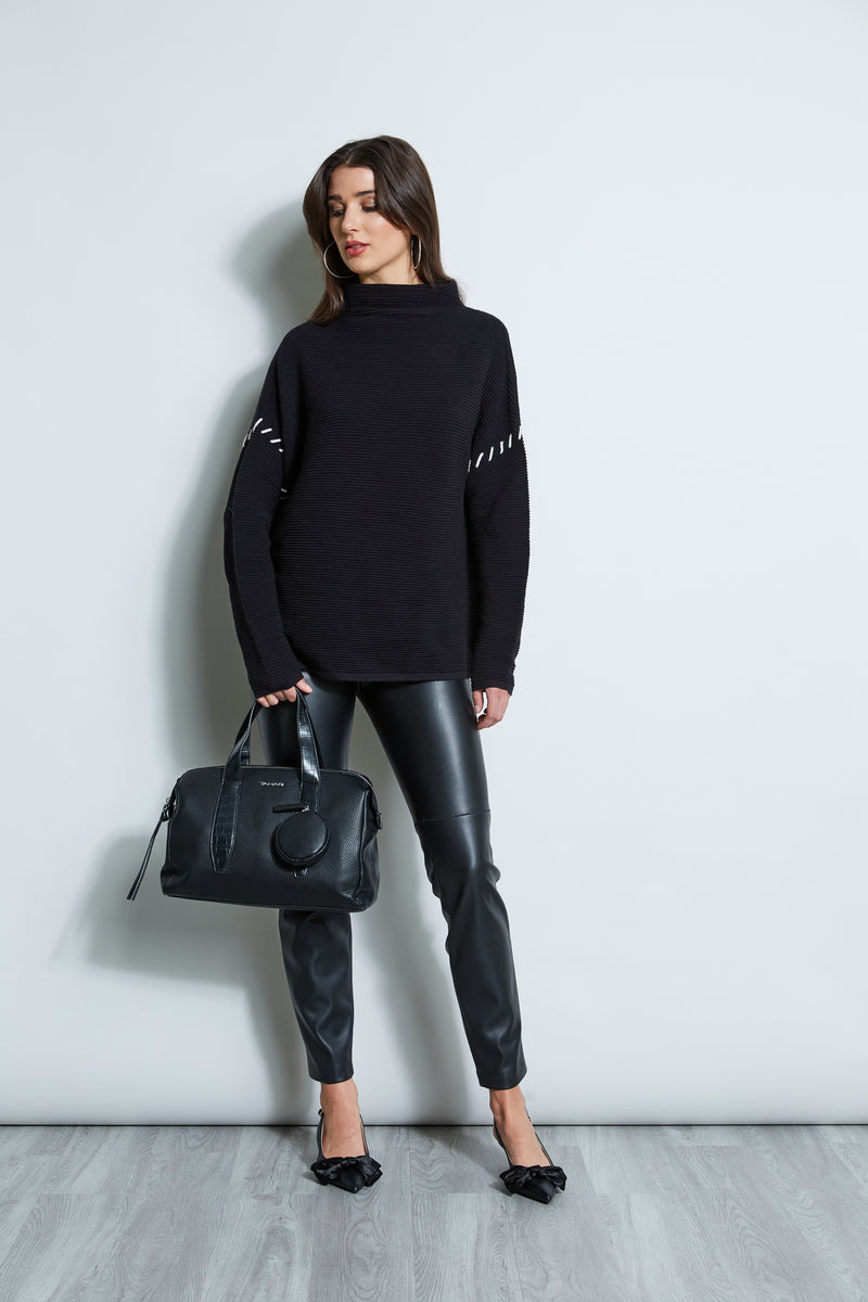 T-Tahari Stitched Shoulder Sweater