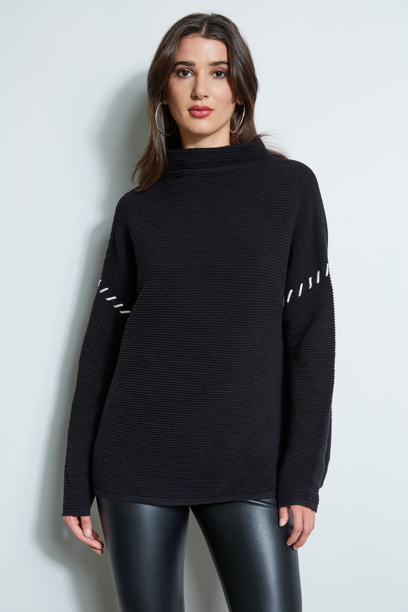 T-Tahari Stitched Shoulder Sweater