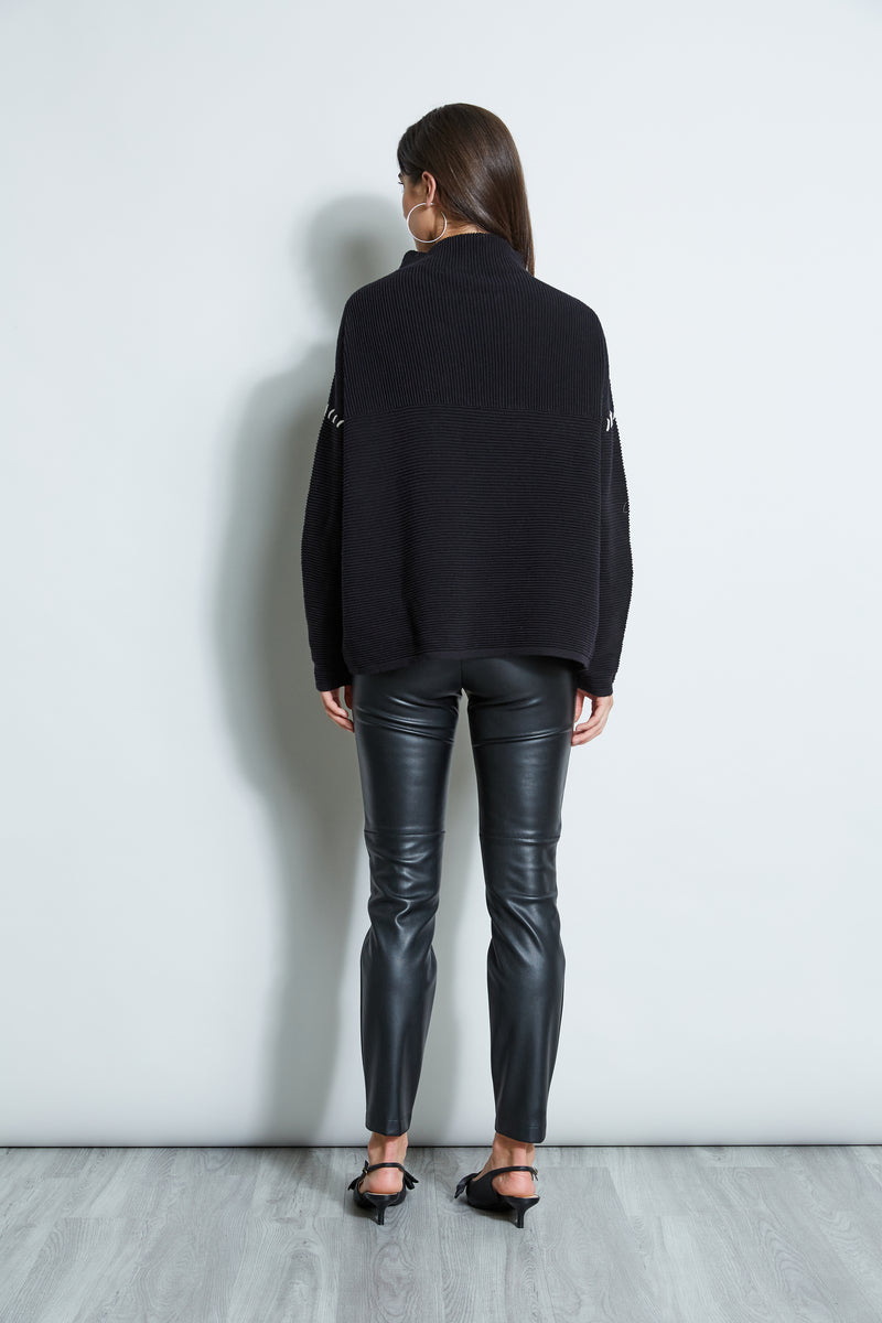 T-Tahari Stitched Shoulder Sweater