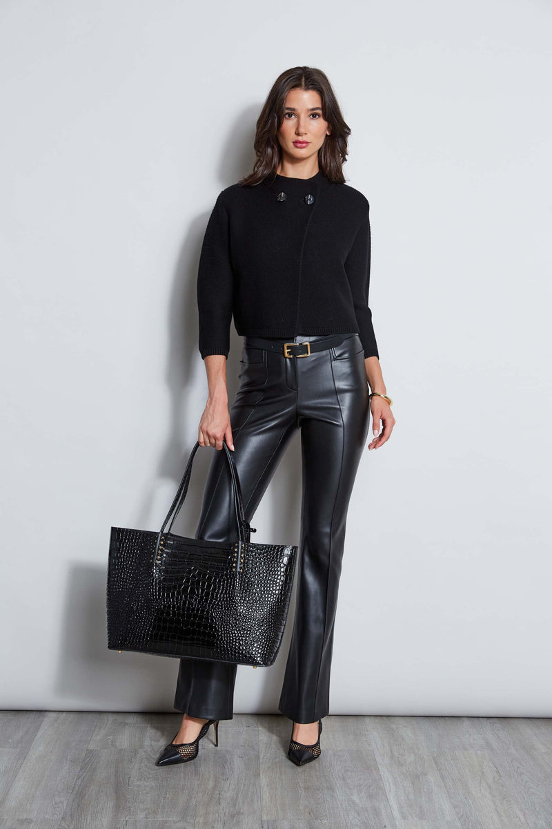 Vegan Leather Seam Pant