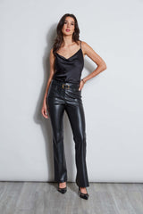 Vegan Leather Seam Pant