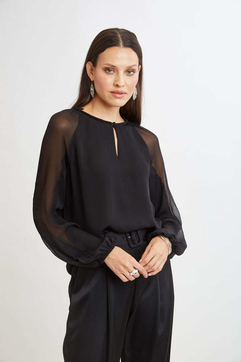 Chiffon Combo Georgette Shirt