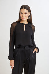 Chiffon Combo Georgette Shirt