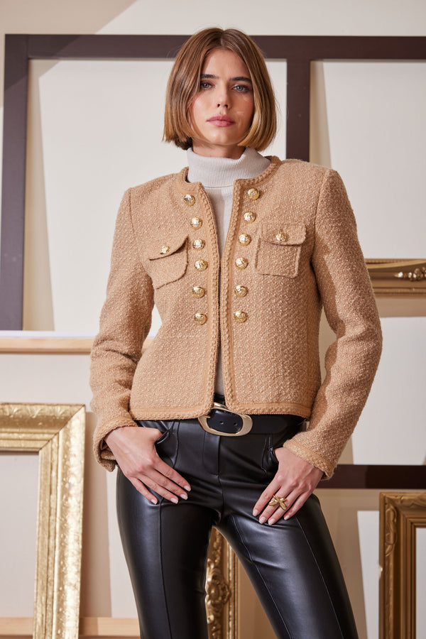 Boucle Button Jacket