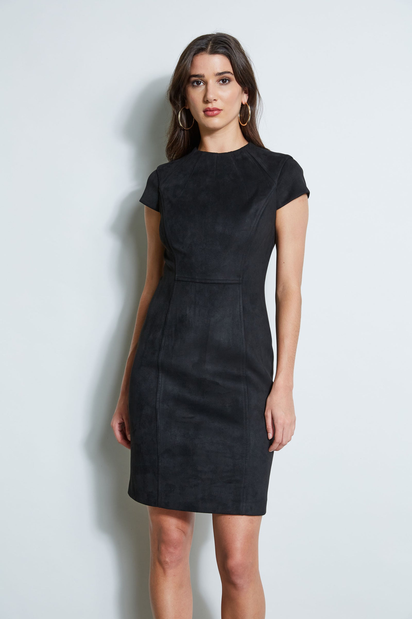 Elie tahari suede dress best sale