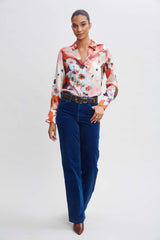 Silk Satin Wintergarden Shirt