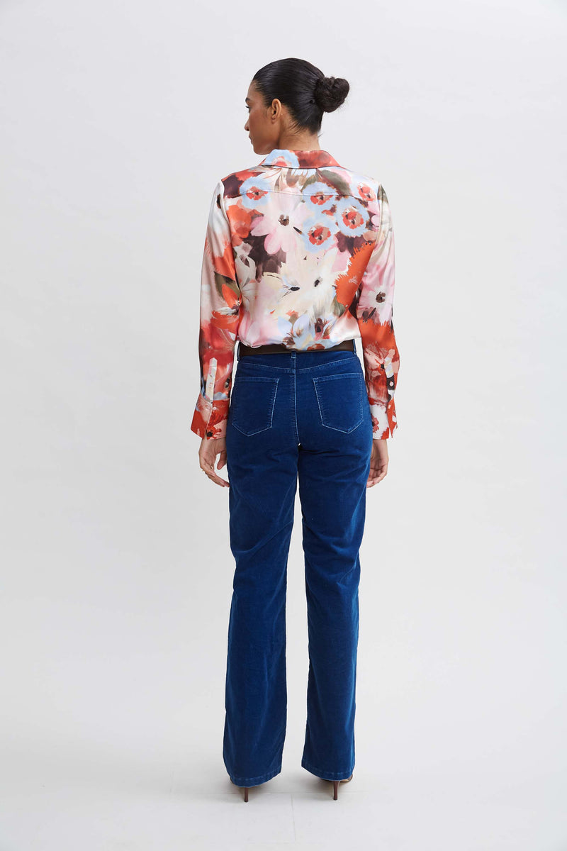 Silk Satin Wintergarden Shirt