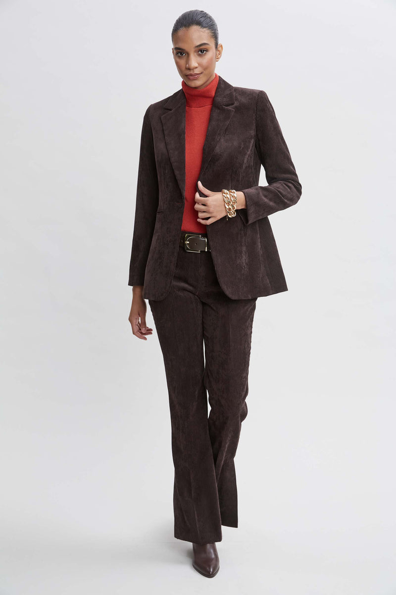 Corduroy Single Button Blazer