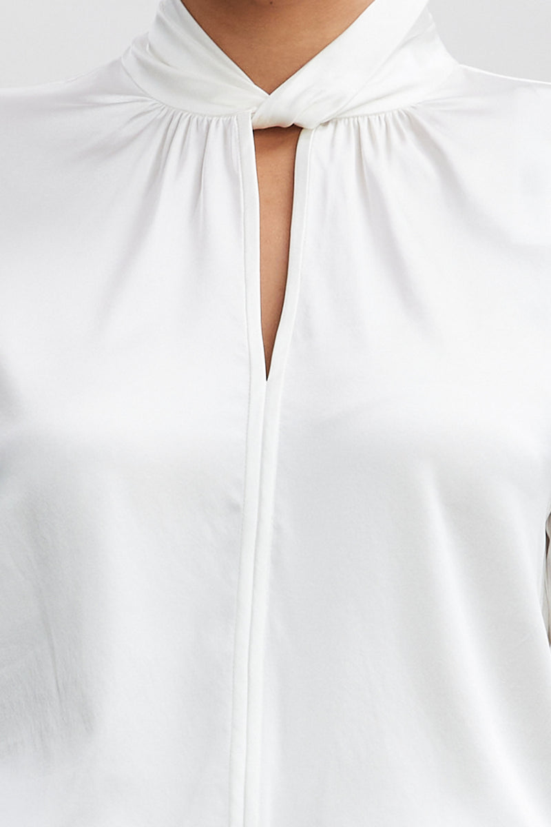 Silk Twist Neck Shirt