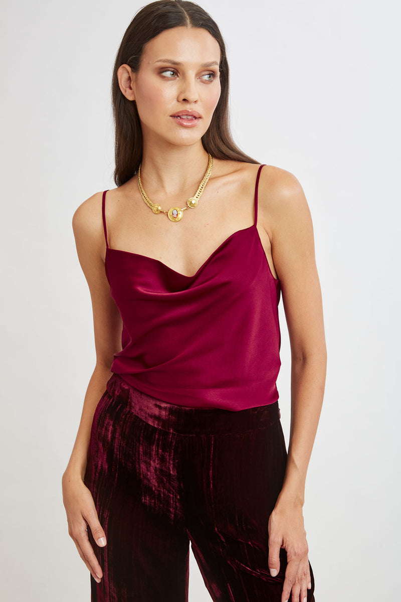 Stretch Silk Satin Cami