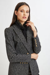 Metallic Tweed Blazer