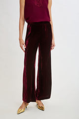 Plisse Velvet Fluid Pant