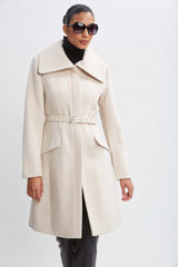 Wool Belted Panel Coat