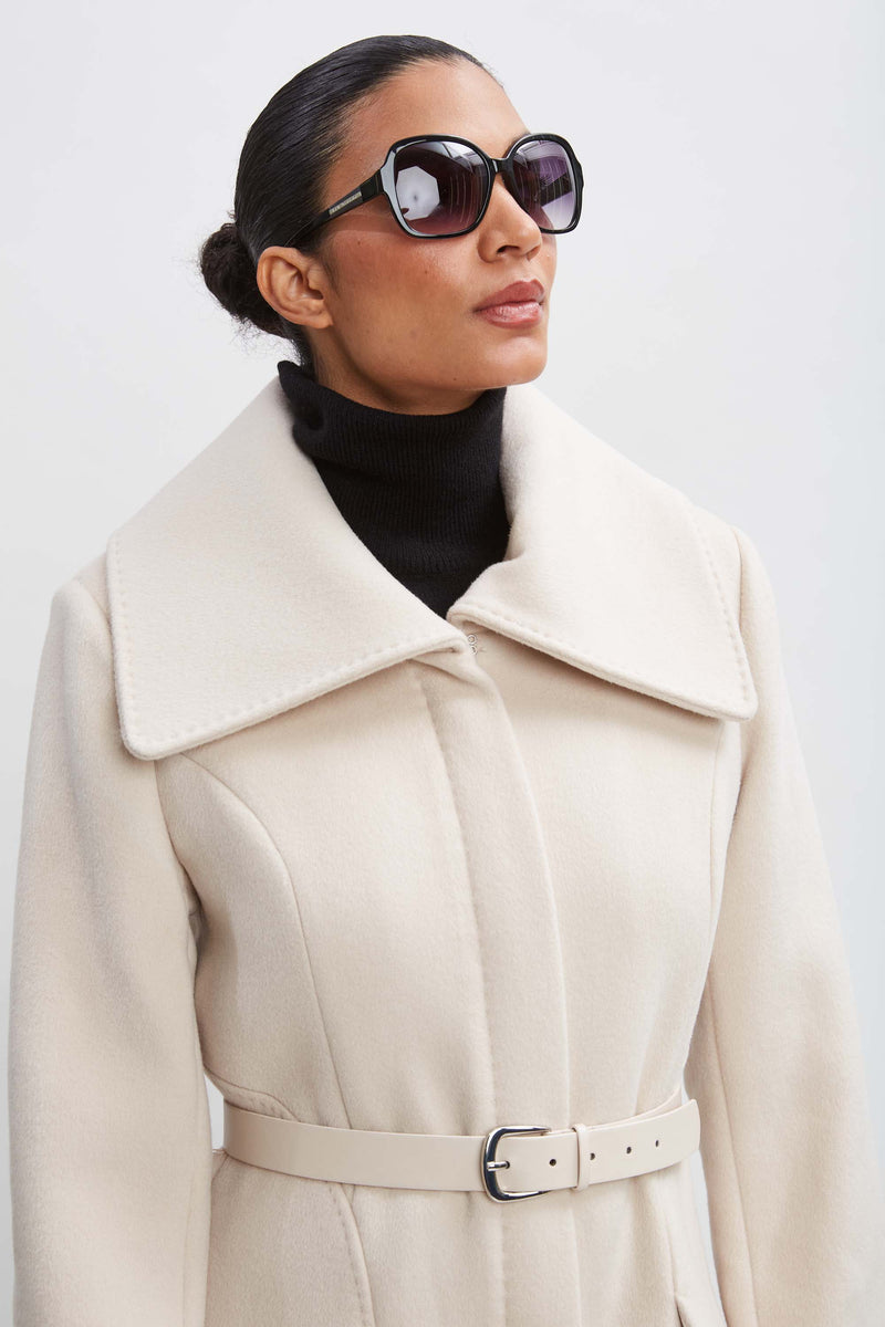 Wool Belted Panel Coat