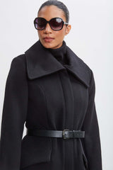 Wool Belted Panel Coat