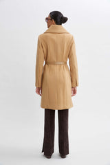 Wool Belted Panel Coat