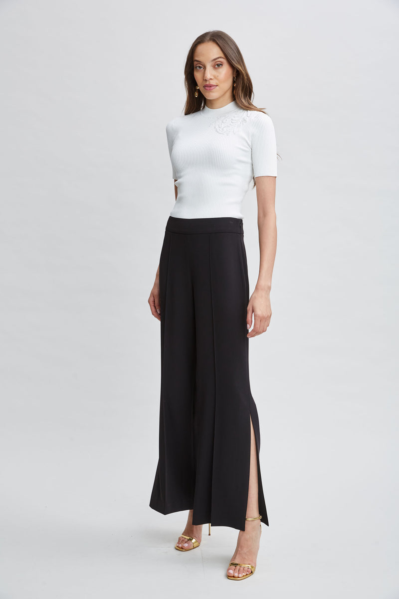 Wide Leg Slit Pant