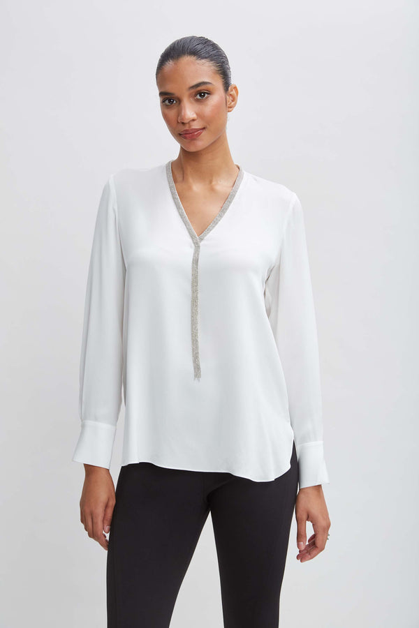 Silk Long Sleeve Chain Shirt