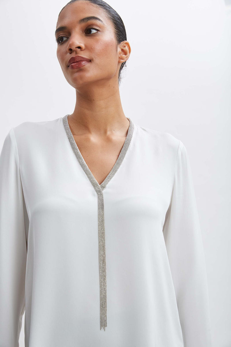 Silk Long Sleeve Chain Shirt