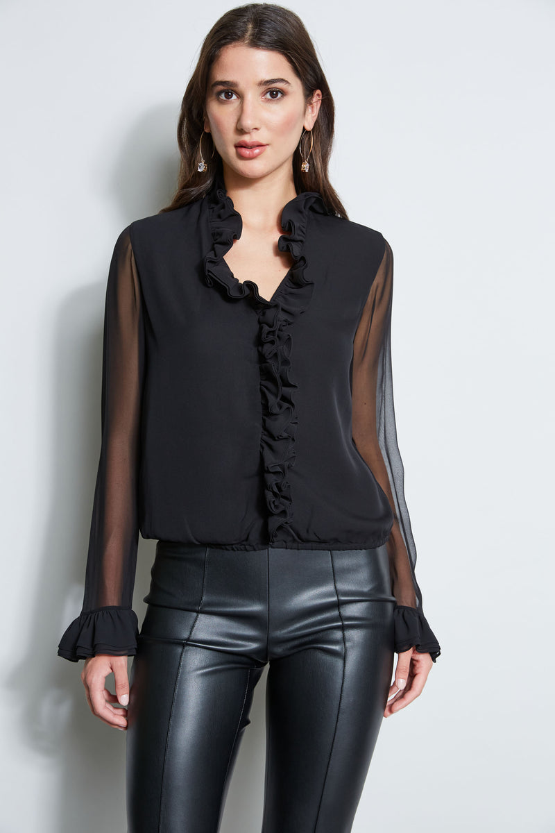 Silk Ruffle Shirt – Elie Tahari