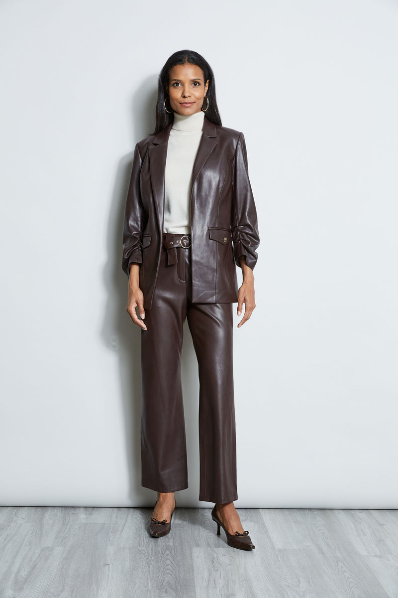 Zara BELTED LEATHER PANTS LIMITED EDITION