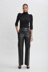 Vegan Leather Cargo Pant