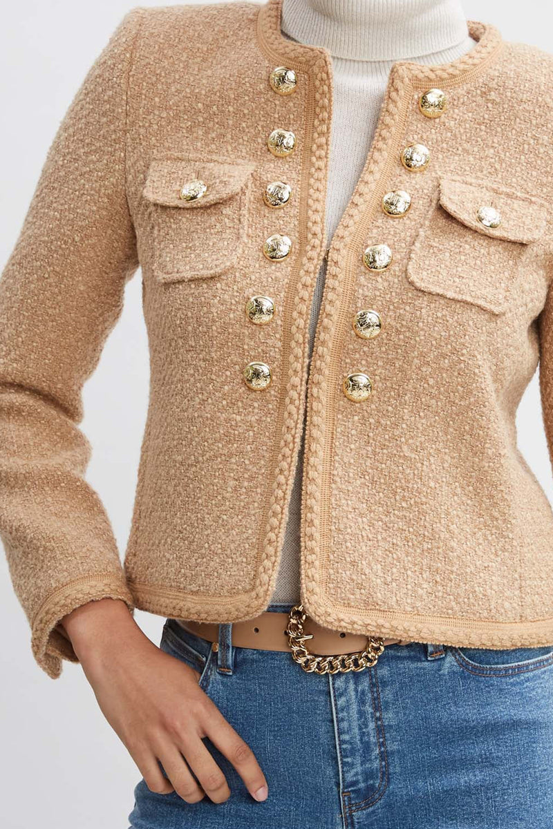 Boucle Button Jacket