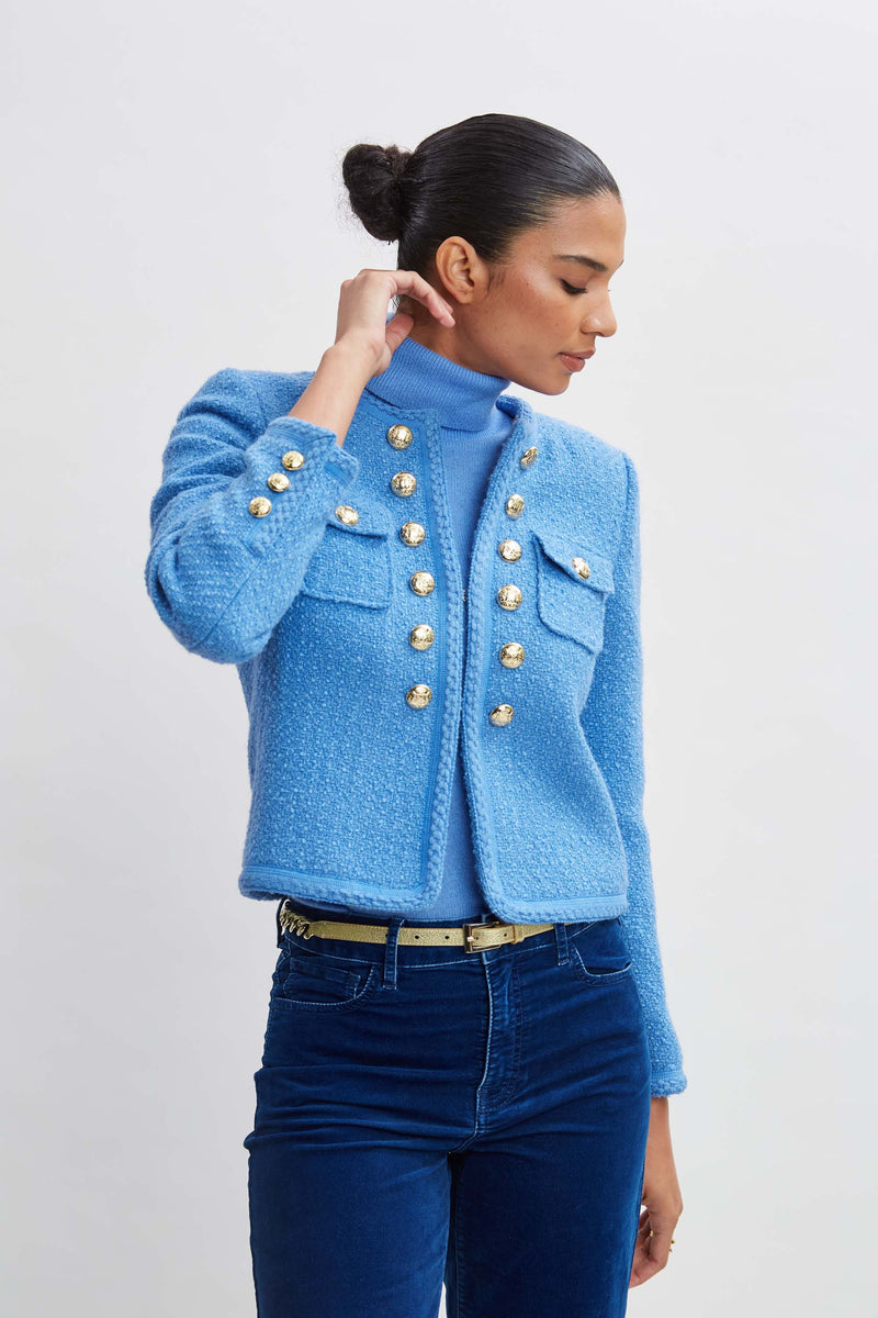 Boucle Button Jacket