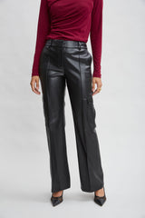 Vegan Leather Cargo Pant