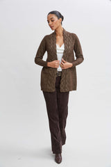 Metallic Cable Cardigan