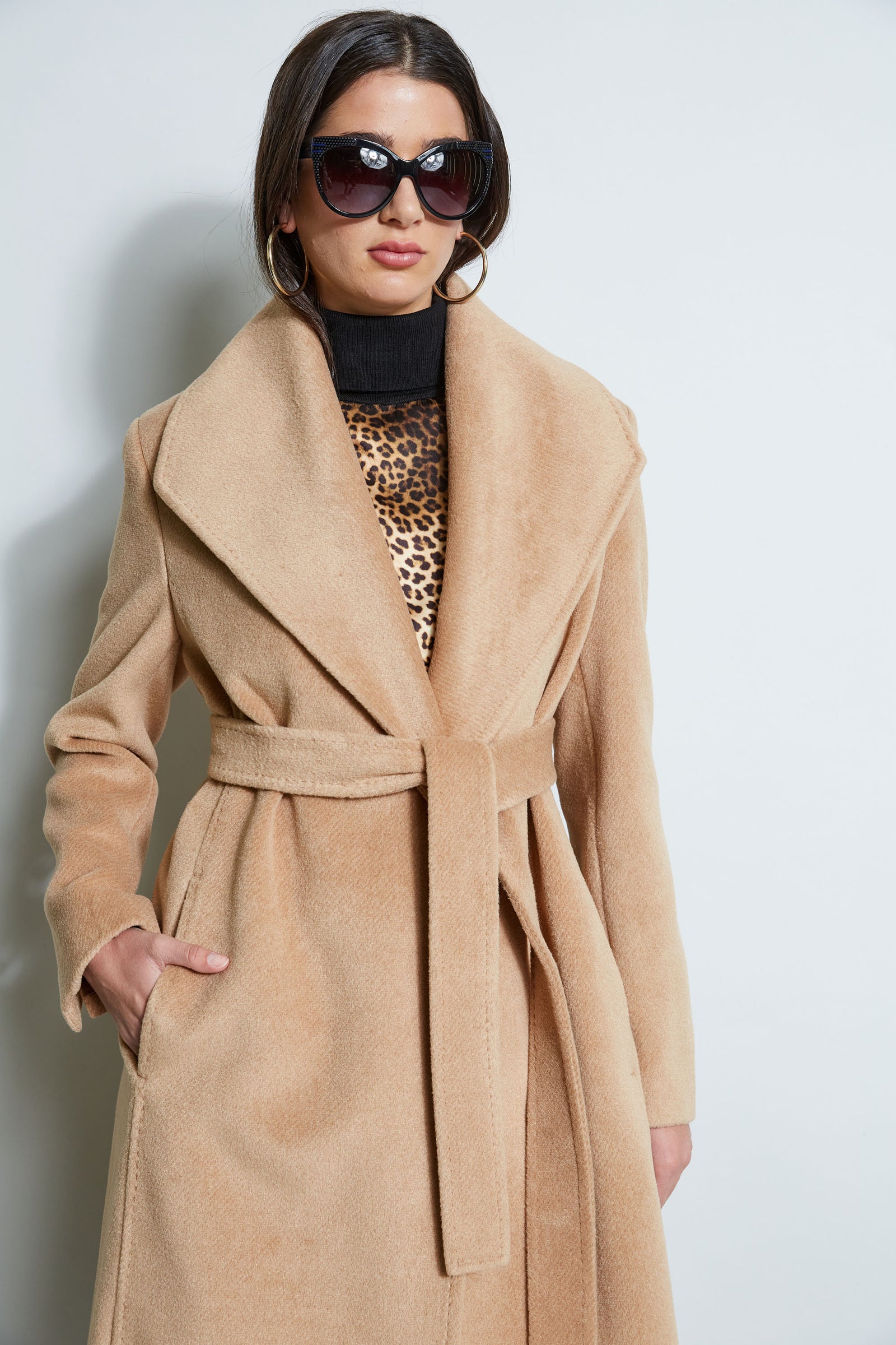 Maxi fashion wrap coat