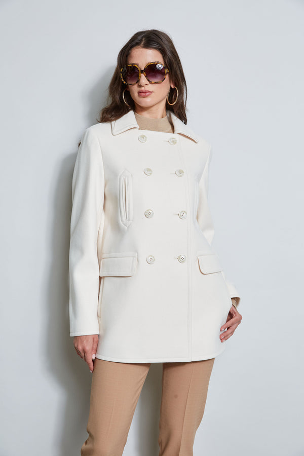 Faux Fur Collar Peacoat